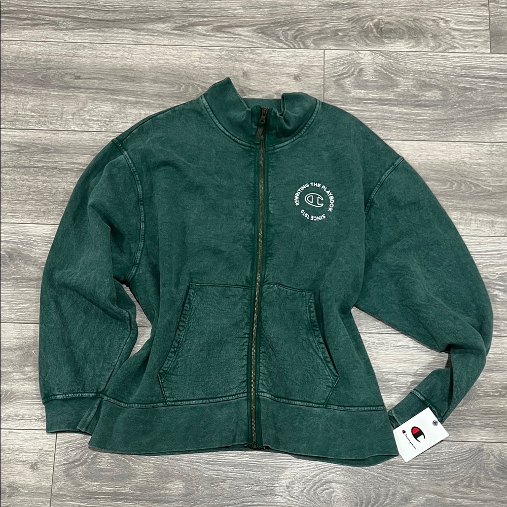 Champion Forest Green Zip-Up Jacket